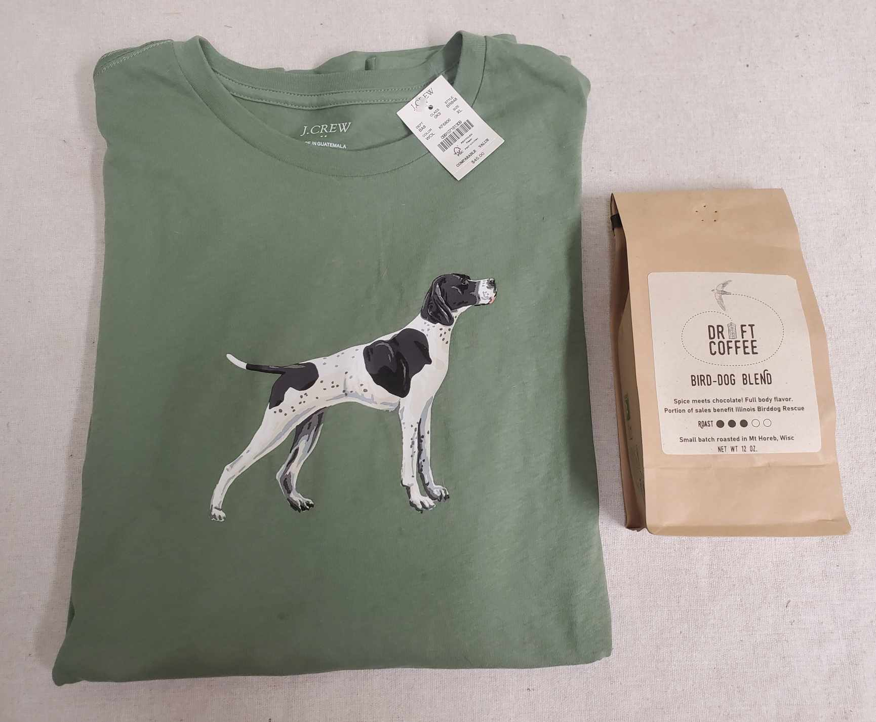 2024 RAFFLE #16- J .Crew Pointer T and Coffee