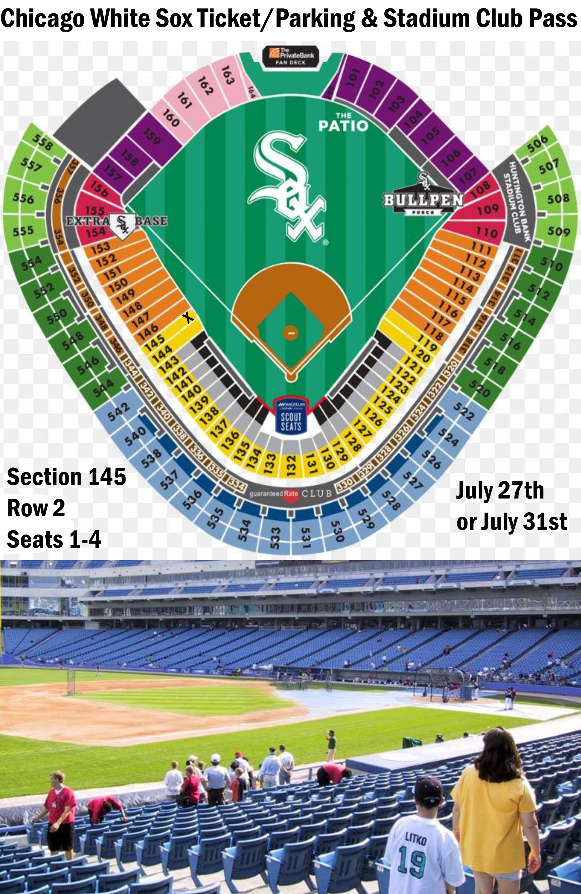 2024 RAFFLE #3 Chicago White Sox Ticket Package